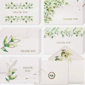 VNS Creations Bulk Boxed Set Floral Thank You Cards Includes Envelopes 100